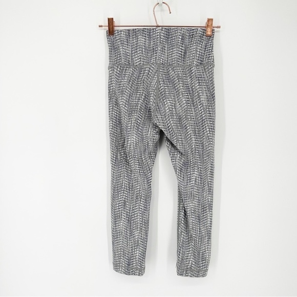 Lululemon Wunder Under Crop Hi-Rise 21" Luon Arrow Jacquard Battleship - Picture 6 of 7
